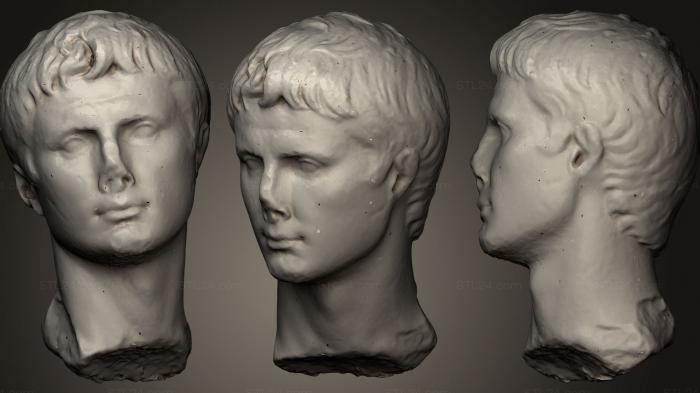 Бюсты и головы античные и исторические (Бюст Августа, BUSTA_0341) 3D модель для ЧПУ станка